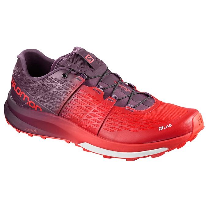 Salomon Israel S/LAB ULTRA - Womens Trail Running Shoes - Red/Purple (IKGY-47283)